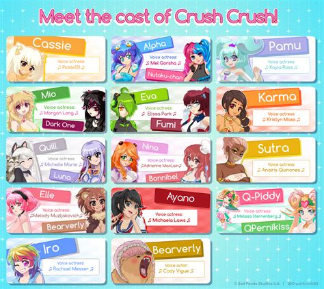 crush crush characters|how to play crush crush.